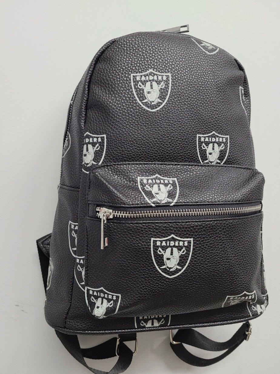 NFL Las Vegas Raiders Mini Premium Print Backpack Big Logo