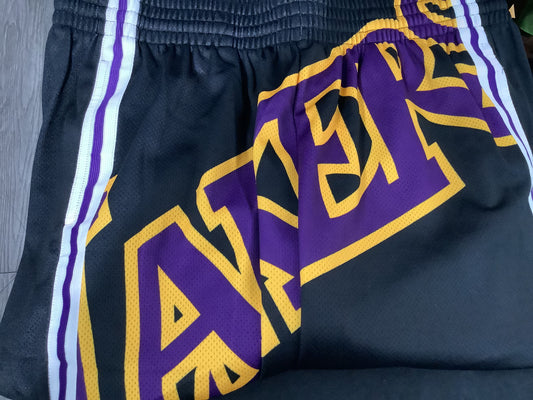 NWT Mitchell & Ness NBA Los Angeles LA Lakers Blown Out Fashion Shorts