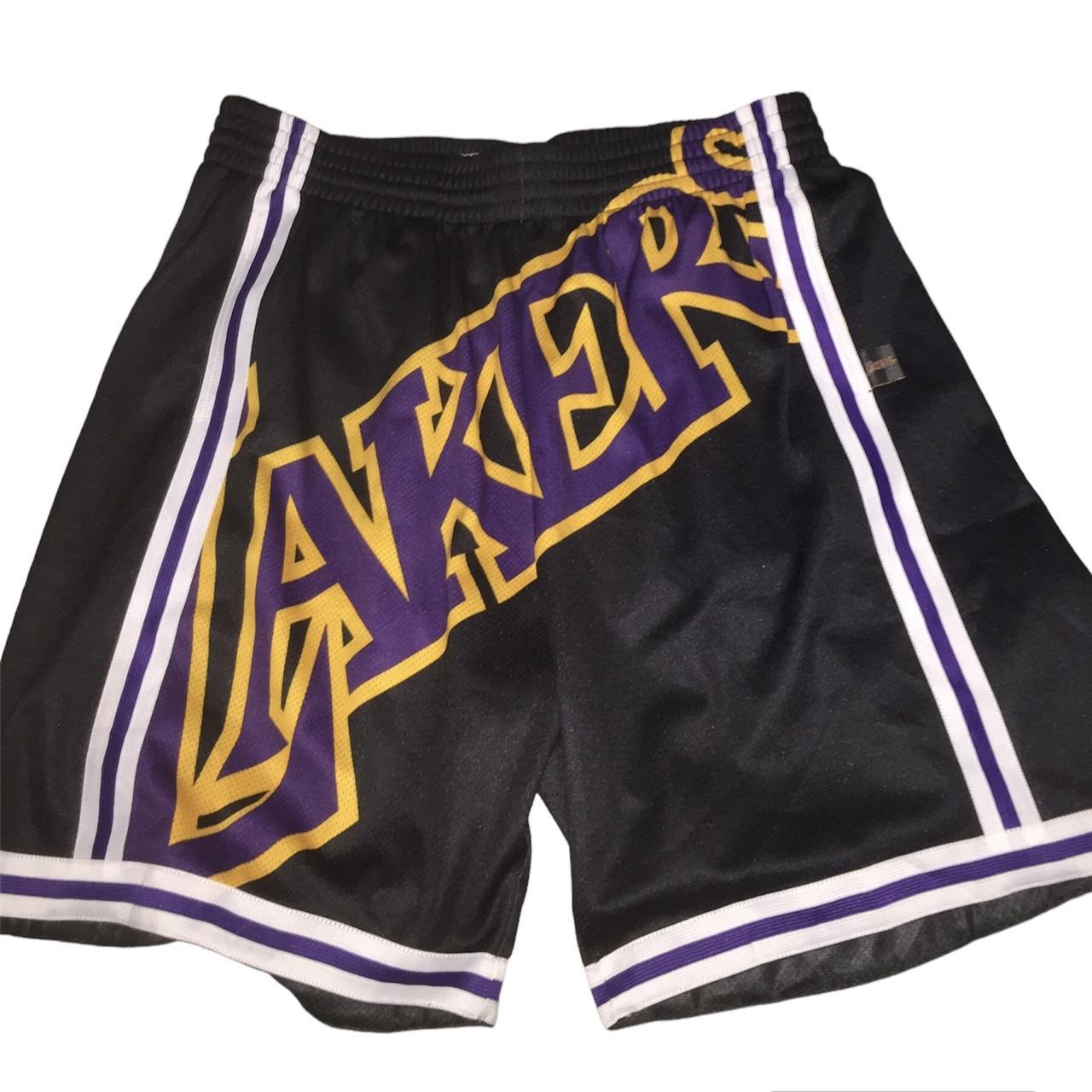 NWT Mitchell & Ness NBA Los Angeles LA Lakers Blown Out Fashion Shorts