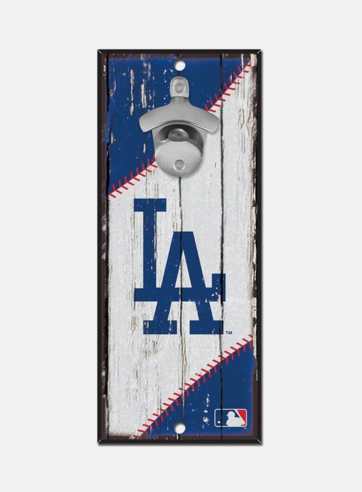 Los Angeles Dodgers Bottle Opener Wood Sign Wall Plaque Mount Bar